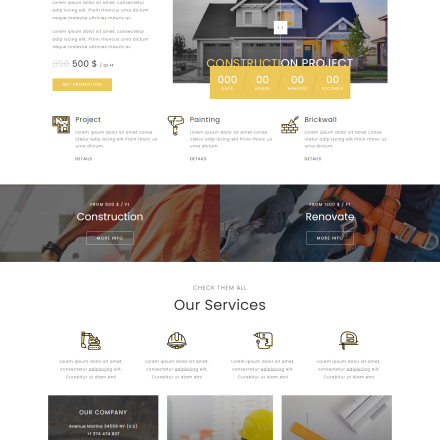 Construction Website Made By WordPress