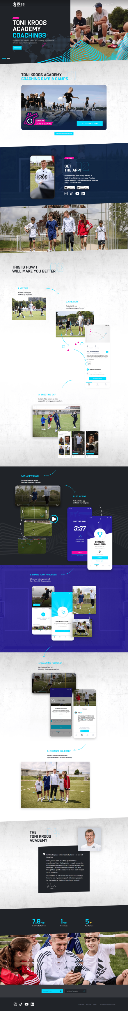 Soccer Training Website Made By WordPress